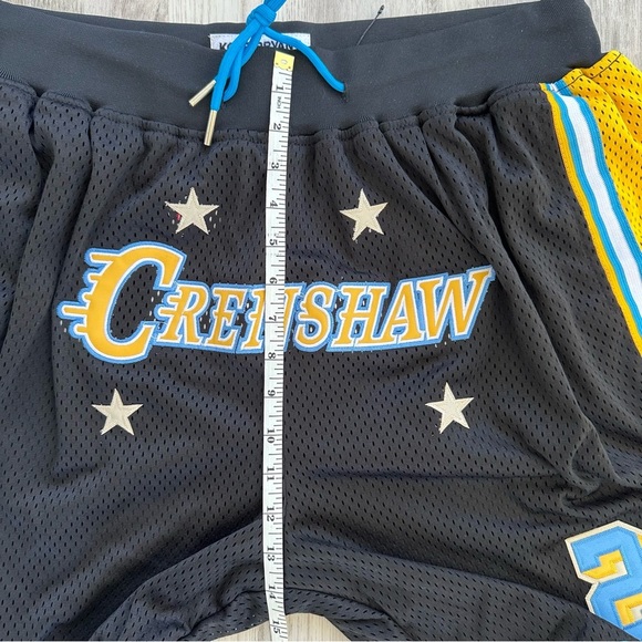 Nipsey Hussle X Kobe Bryant Headgear Classics 2XL Men's Shorts in Black Yellow - Picture 7 of 11